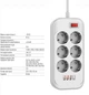 Сетевой фильтр-удлинитель ColorWay 6 розеток/4USB (Type-C PD20W + 3USB QC3.0) (38 Вт) 2 м White (CW-CHE64PDW) - изображение 3