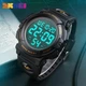 Мужские наручные спортивные часы Skmei 1258 Черные с золотистым - изображение 5
