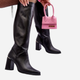 Zimowe kozaki damskie skórzane na słupku do kolana z elastyczną cholewką Lewski Shoes 2928/B/2 38 Czarne (5905677948202) - obraz 2