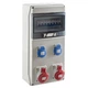 Щит з розетками 2xSchuko, 2x16A 4P, IDE CSN9PT/RR на 9 модулів IP44 SV9301/P захист (2xС16/1 6kA, 2xC16/3 6kA) - зображення 1