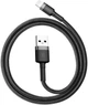 Кабель Baseus USB - Lightning 1метр 2.4A Cafule Black/Gray (CALKLF-BG1) - зображення 2