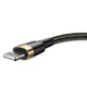 Кабель Baseus USB - Lightning 1метр 2.4A Cafule Black/Gold (CALKLF-BV1) - изображение 8