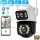 Wifi Двойная камера видеонаблюдения 8 мп 4K HD ICsee A8 ptz ( двойная поворотная уличная IP камера видеонаблюдения с двумя объективами 8 mp ) - изображение 1