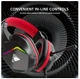 Игровые наушники с микрофоном Jedel GH269 RGB 7.1 Channel Balck-Red - изображение 3
