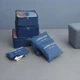 Набор дорожных органайзеров для вещей Laundry Pouch 6 сумочек на застежках Синий, органайзер дорожный для чемодана - изображение 1