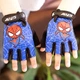 Рукавички велосипедні Sporty безпалі дитячі спортивні Spidey Blue L - зображення 7