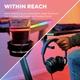 Стіл комп'ютерний геймерський Trust GXT 709 Luminus підсвічування RGB LED 120x60 см Чорний (25184_TRUST) - зображення 13