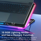 Підставка для ноутбука VHG K15C з RGB-підсвічуванням та підставкою для телефону, Laptop Cooling Pad, Black - зображення 6
