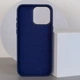 Протиударний шкіряний чохол Bonbon Leather Metal Style with MagSafe для Apple iPhone 13 Pro Max (6.7") Синій / Navy blue - зображення 2