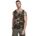 Тактическая майка, футболка без рукавов армейская 100% хлопка Brandit Tank Top Woodland L - изображение 3