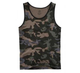 Тактична майка, футболка без рукавів армійська 100% бавовни Brandit Tank Top Dark Camo чорний мультикам 7XL - зображення 6