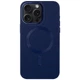 Протиударний шкіряний чохол Bonbon Leather Metal Style with MagSafe для Apple iPhone 13 Pro Max (6.7") Синій / Navy blue - зображення 1