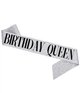 Стрічка через плече на день народження "Birthday Queen" silver & black (BQ-02) - зображення 1