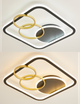 Керована світлодіодна люстра MENSOLA 90W S-APP-490х450x60-BLACK/GOLD/WHITE-220-IP20 - зображення 3