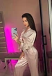 Пижама The Satin Long PJ Set Victoria's Secret Angel Pink Stripe размер M - изображение 3