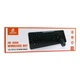 Комплект: беспроводная клавиатура и мышь JEQANG JW-6800 LED индикатор,1200 DPI/USB адаптер,частота 2.4ГГц Black - зображення 1