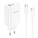 Сетевое Зарядное Устройство Borofone BN10 Sunlight PD65W Type-C to Type-C Цвет Белый - изображение 1