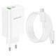 Сетевое Зарядное Устройство Borofone BN10 Sunlight PD65W Type-C to Type-C Цвет Белый - изображение 3