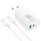 Сетевое Зарядное Устройство Borofone BN10 Sunlight PD65W Type-C to Type-C Цвет Белый - изображение 4