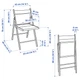 Розкладний стілець IKEA (Ікея) FRÖSVI, Колір Сірий, 205.343.32 - зображення 7