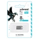 USB флеш накопичувач Wibrand 8GB Hawk Silver USB 2.0 (WI2.0/HA8M1S) - зображення 2