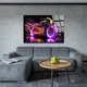 Картина на стекле "Неоновый мотоцикл" 60х40см - изображение 2
