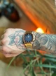 Мужские часы Poedagar Nautilus золотые, синий циферблат - изображение 7