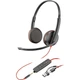 Гарнитура с микрофоном Poly Blackwire C3225 Stereo 3.5mm/USB-C/A Bulk проводная 2.2м Черный (8X229A6) - изображение 1