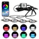 Светодиодные габаритные огни в решетку радиатора RGB 12V подсветка решетки радиатора с Bluetooth управлением (к-т 4шт.) - изображение 8