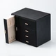 Шкатулка органайзер для ювелирных украшений бижутерии 23 х 17.5 х 26 см Черная - изображение 10