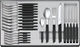 Набор столовых приборов Victorinox Swiss Modern Table Set 24 предмета с черной ручкой (6.9093.11W.24) - изображение 1