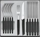 Набор столовых приборов Victorinox Swiss Modern Table Set 12 предметов с черной ручкой (6.9093.12W.12) - изображение 1