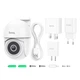 Внешняя поворотная камера видеонаблюдения Hoco D2 |Wi-Fi/PTZ/HD| Белый - изображение 4