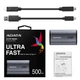Внешний SSD накопитель 500Gb ADATA Elite SE880 (AELI-SE880-500GCGY) - изображение 7