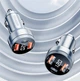 Автомобільний зарядний пристрій Essager 80W Type-C + 2 USB-A з дисплеєм, заряд від прикурювача, сірий (84145761) - зображення 5