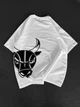 Стильна чоловіча футболка Chicago Bulls оверсайз XL біла (F187) - зображення 2