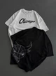 Стильна чоловіча футболка Chicago Bulls оверсайз M чорна (F188) - зображення 3