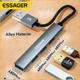USB-хаб Essager Fengyang 4 in 1 Splitter (USB-A port) grey (EHBA04-FY0G-P) (EHBA04-FY0G-P) - изображение 5