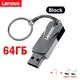 Флеш накопитель-память Lenovo в металлическом корпусе USB3.0 + переходники TYPE-C+Micro USB 64GB 486 Black - изображение 1