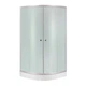 Душова кабіна Lidz Latwa SC90x90.SAT.LOW.FR, скло Frost 4 мм + Lidz Душовий піддон KAPIELKA ST90x90x15 - зображення 1