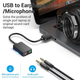 Внешняя звуковая карта Vention USB to 3.5 мм female USB External Sound Card 0.15 м Black (CDYB0) - изображение 3