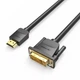 Адаптер перехідник Vention HDMI to DVI 4K 60 Hz 1080P 60 Hz двоспрямований 1.5 м Black (ABFBG) - зображення 1