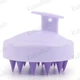 Силіконова щітка-масажер для миття голови 8 см - white-purple - зображення 3