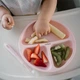 Дитяча силіконова тарілка на три секції із присоскою Baby Ono Рожевий - зображення 4