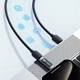 Адаптер OTG Essager ES-OTG16 переходник Type-C F/M с дисплеем для быстрой зарядки и передачи данных, 240 Вт, темно-серый (84202974) - изображение 2