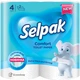 Упаковка туалетного паперу Selpak Comfort 2 пачки по 4 рулони (8690530802117) - зображення 3