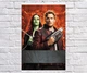 Постер BEGEMOT Вартові галактики Квилл і Гамора Guardians of the Galaxy 40x61 см (1120947) - зображення 1