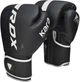 Боксерские перчатки RDX F6 Kara 16 унций + Капа Matte White (BGR-F6MW-16OZ) - изображение 3