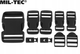 Набір фастексів Mil-Tec Пряжки 9шт. Чорні OD BUCKLE SET (13458002) - изображение 1
