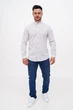 Сорочка льон стійка Trend Collection U02-152 світло-сірий 2XL - зображення 2